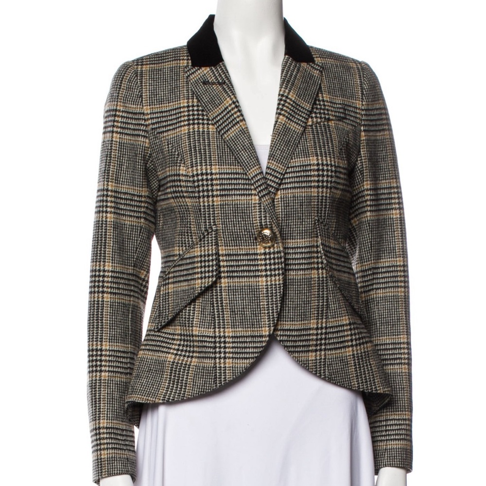 Smythe Plaid Print Blazer